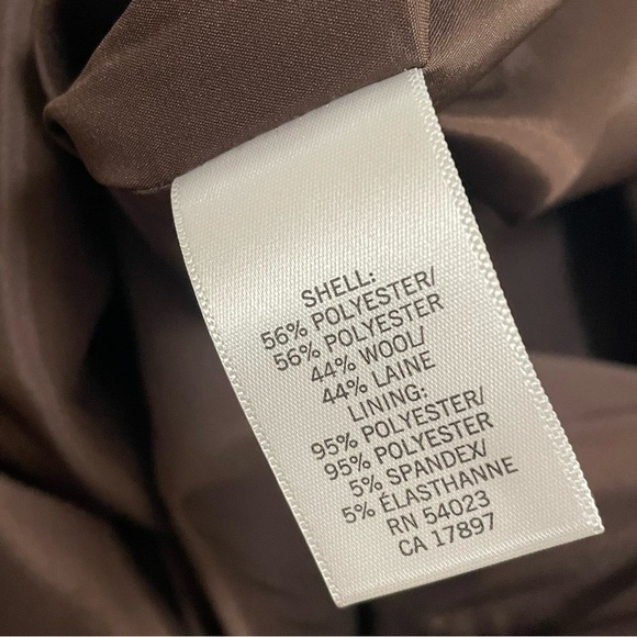 Banana Republic Sheath Brown Dress Wool Blend Size 2 Sleeveless Career NEW NWT. - Picture 10 of 11